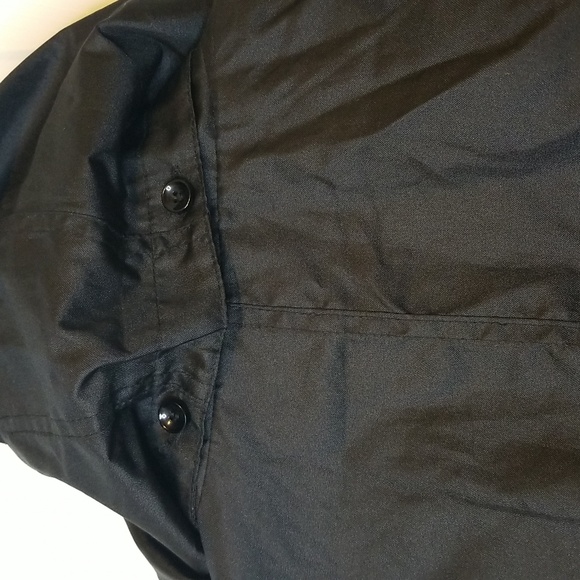 Capelli Womens Black With Leopard Print Lining Longsleeve Button Up Raincoat - Picture 9 of 16